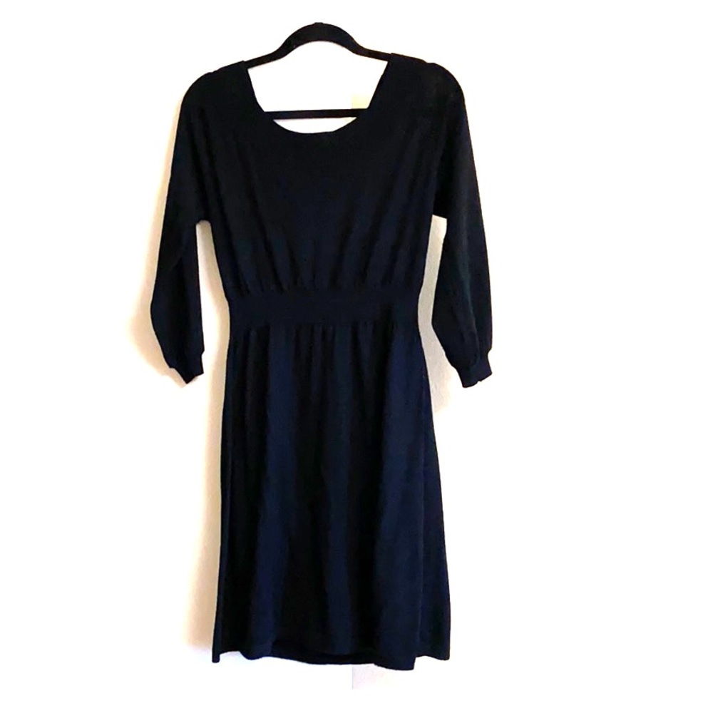 BCBG max azaria black sweater midi dress